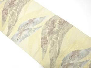 アンティーク　山並に笹・梅模様織り出し袋帯（材料）